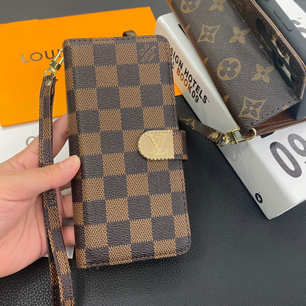 LV Wallet Phone Case Samsung Galaxy S 22 / 23 / 24 / 25 / 26 Plus / Ultra for s22-plus