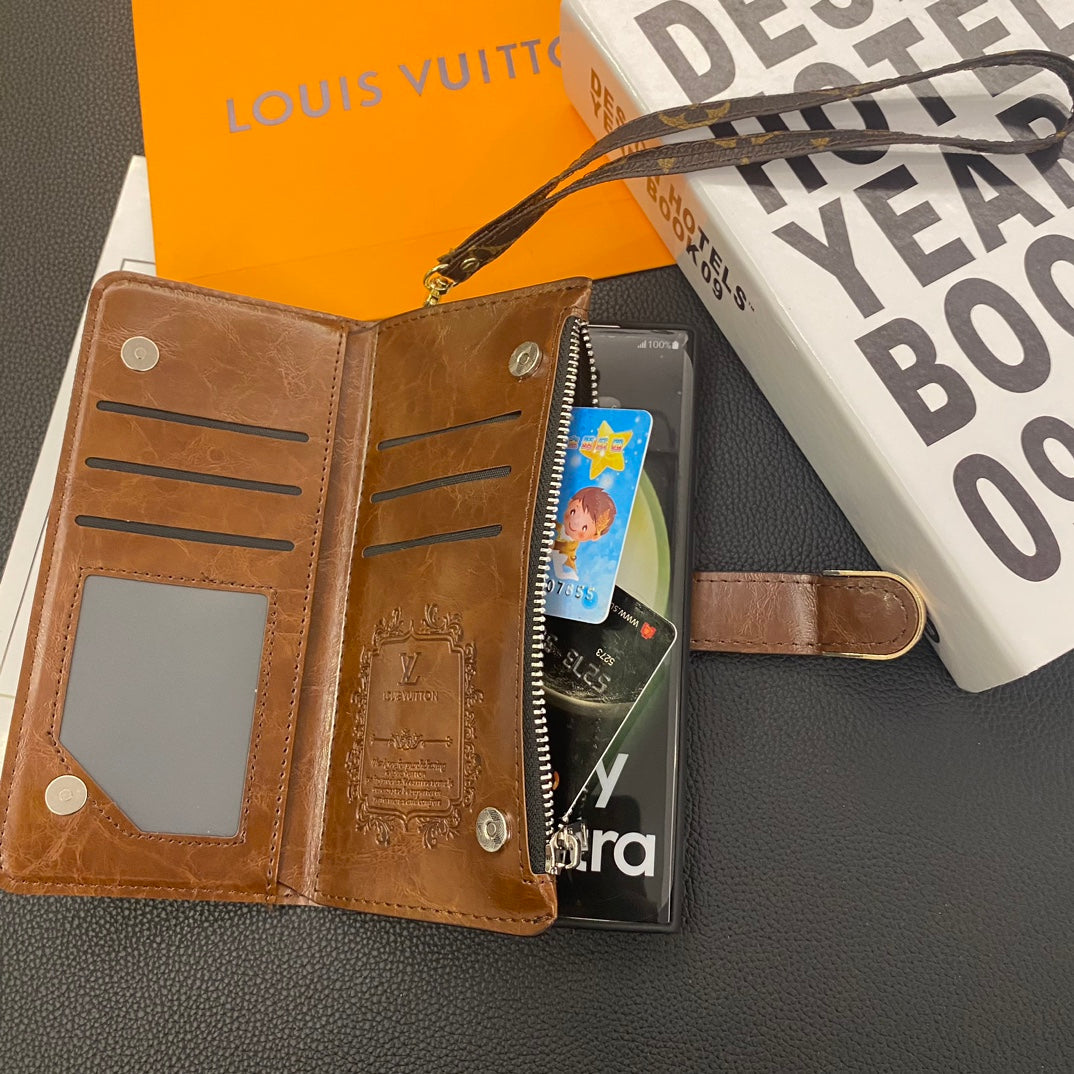 LV Wallet Phone Case Samsung Galaxy S 22 / 23 / 24 / 25 / 26 Plus / Ultra for s22