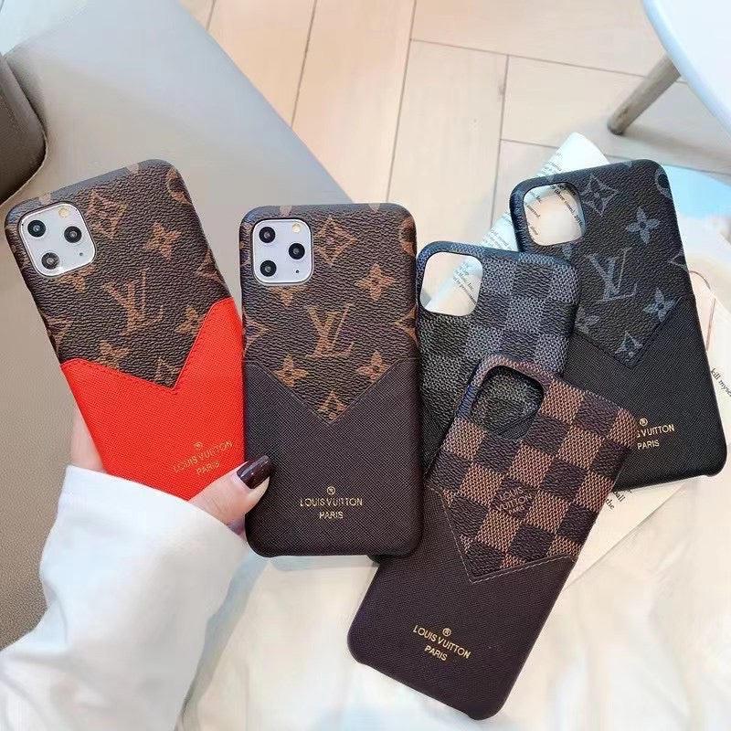 Louis Vuitton iPhone 15 16 Pro Case / Pro Max / Plus / Accent Patched Leather