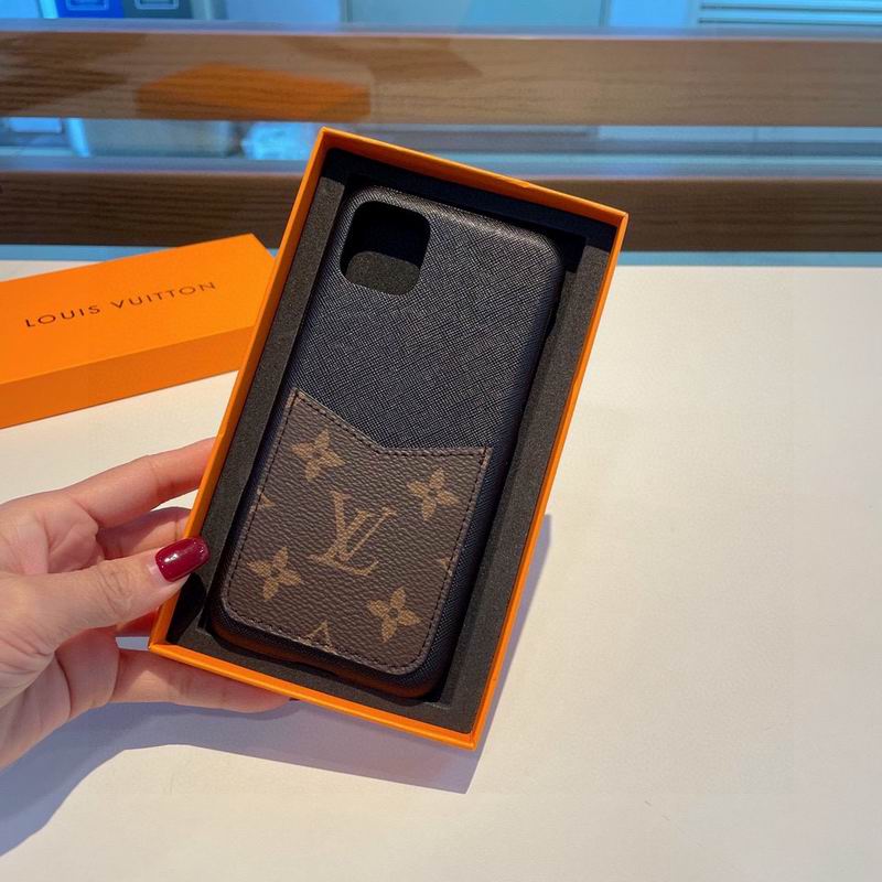Fashion LV iPhone Case Monogram Card Leather Slot For I Pro Max Plus for 13-pro