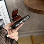 LV Case iPhone Pro Max Plus 16 / 15 / 14 / 13 / 12 Adjustable Hand Strap Kickstand