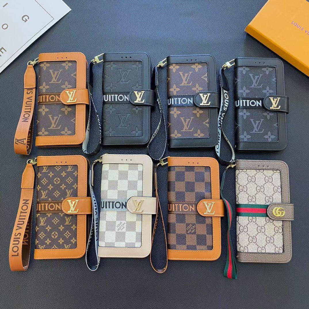 LV iPhone Case Wallet Style For 12 13 14 15 16 Pro Max Plus Series for 11