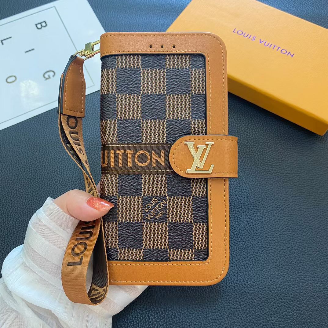 LV iPhone Case Wallet Style For 12 13 14 15 16 Pro Max Plus Series for 11
