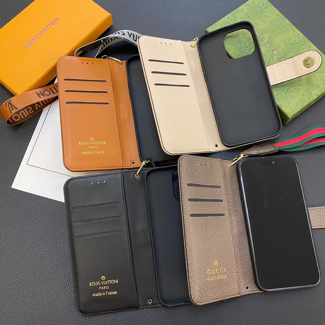 LV iPhone Case Wallet Style For 12 13 14 15 16 Pro Max Plus Series for 11