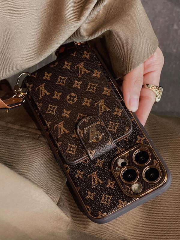 LV Case iPhone 15 Pro Max Detachable Belt Crossbody Style for 12-pro