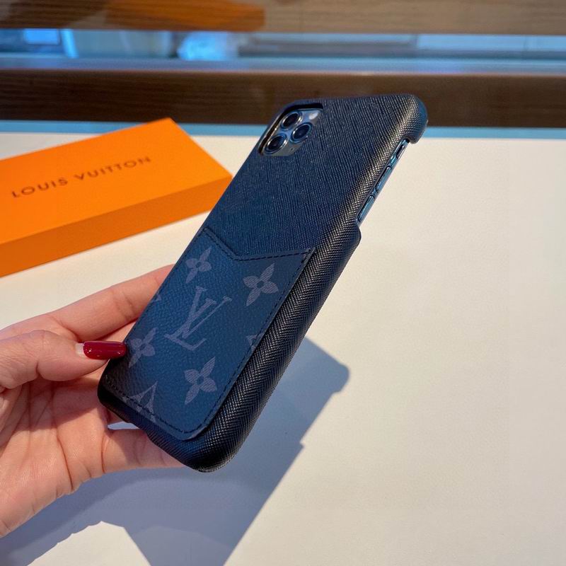 Fashion LV iPhone Case Black Card Leather Slot For I Pro Max Plus for 13-pro