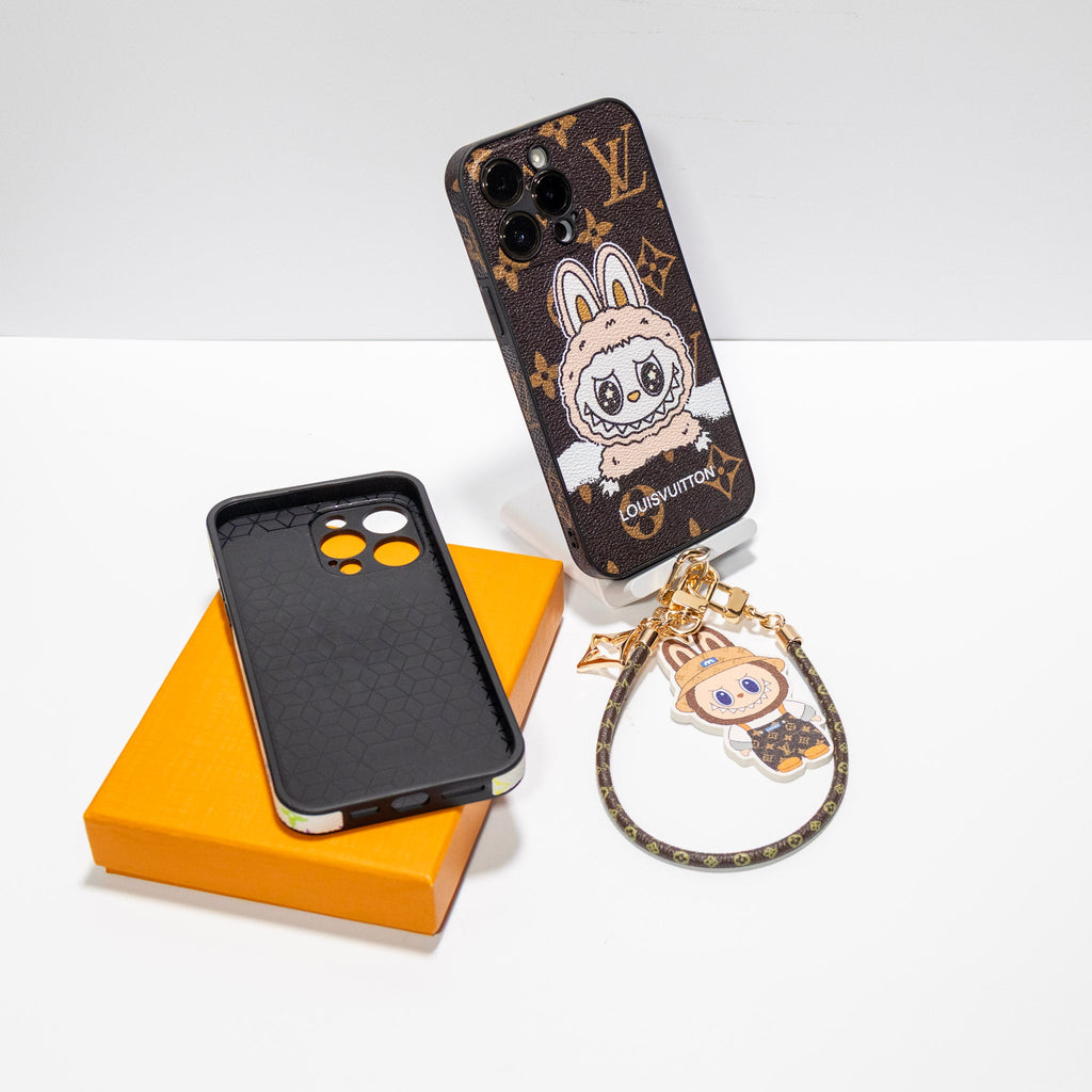 Labubu Big Face LV iPhone Case For 13 – 16 Pro Max Series
