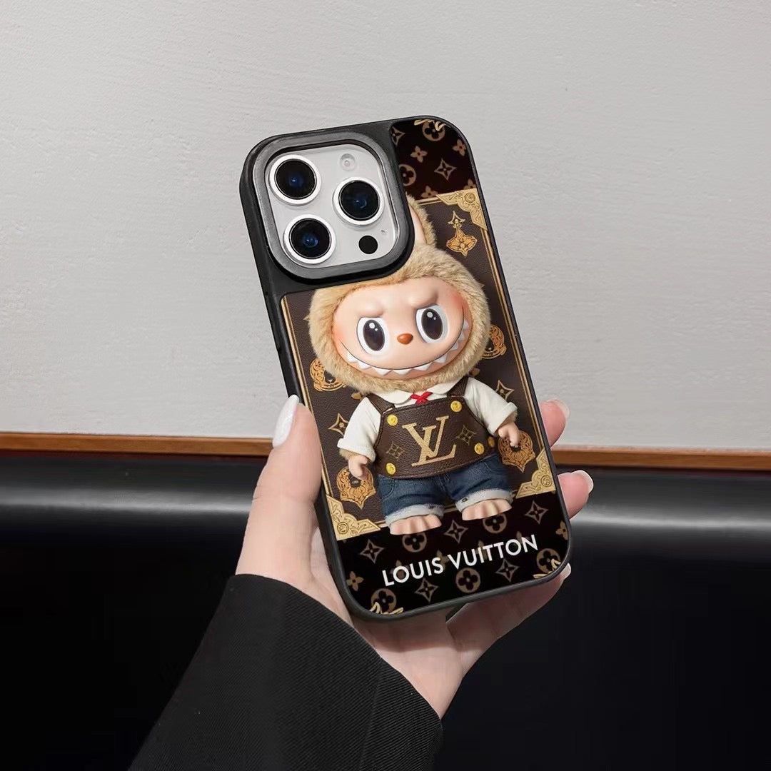 Labubu iPhone Case Brown Monogram For 13-16 Pro Max for iphone-13-pro