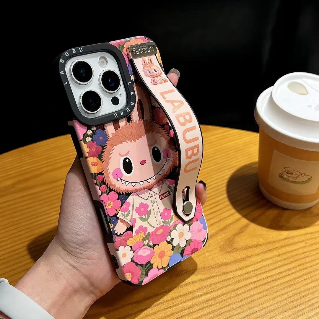 Labubu Monster Hand Strap iPhone Case MagSafe For 12-16 Pro Max Plus