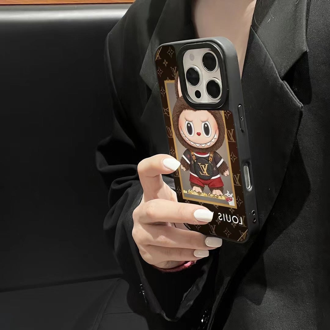 LV Labubu iPhone Case Monogram Style For 13-16 Pro Max for iphone-13-pro-max