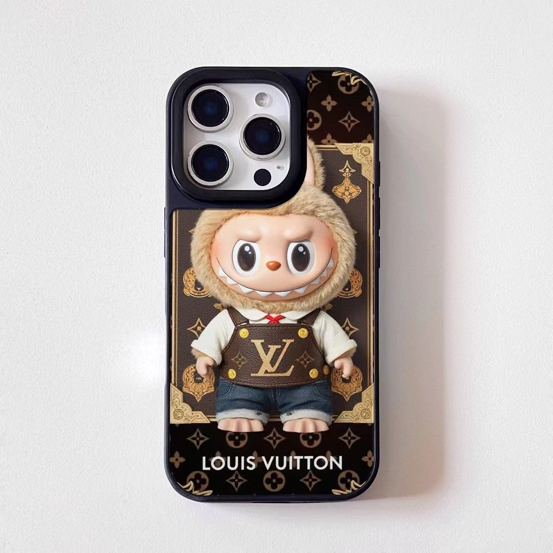 LV Labubu iPhone Case Monogram Style For 13-16 Pro Max for iphone-14-pro