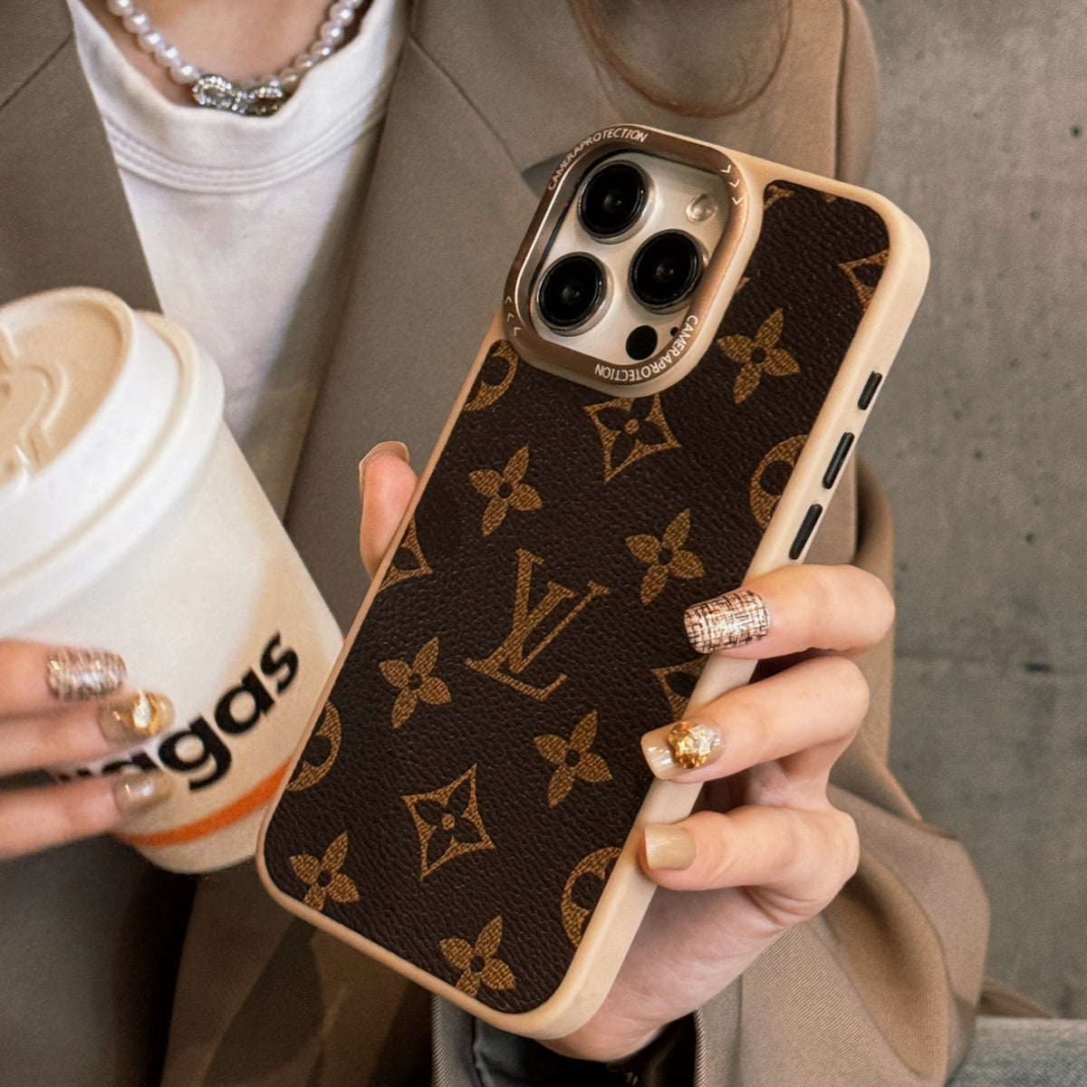 Classic Leather Design iPhone Case For 13-16 Pro Max