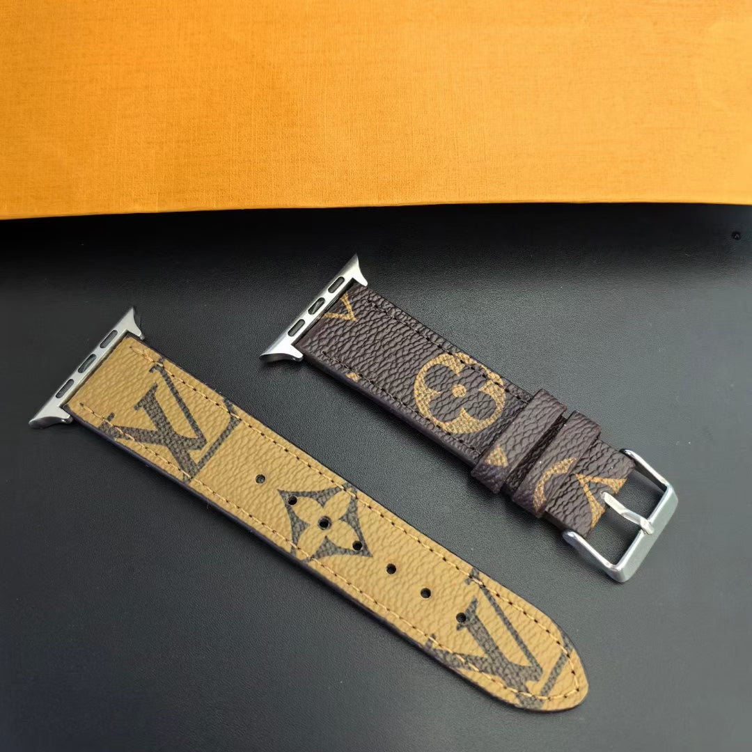 Louis Vuitton Apple Watch Bands Fashion Monogram Leather Apple Watch Band