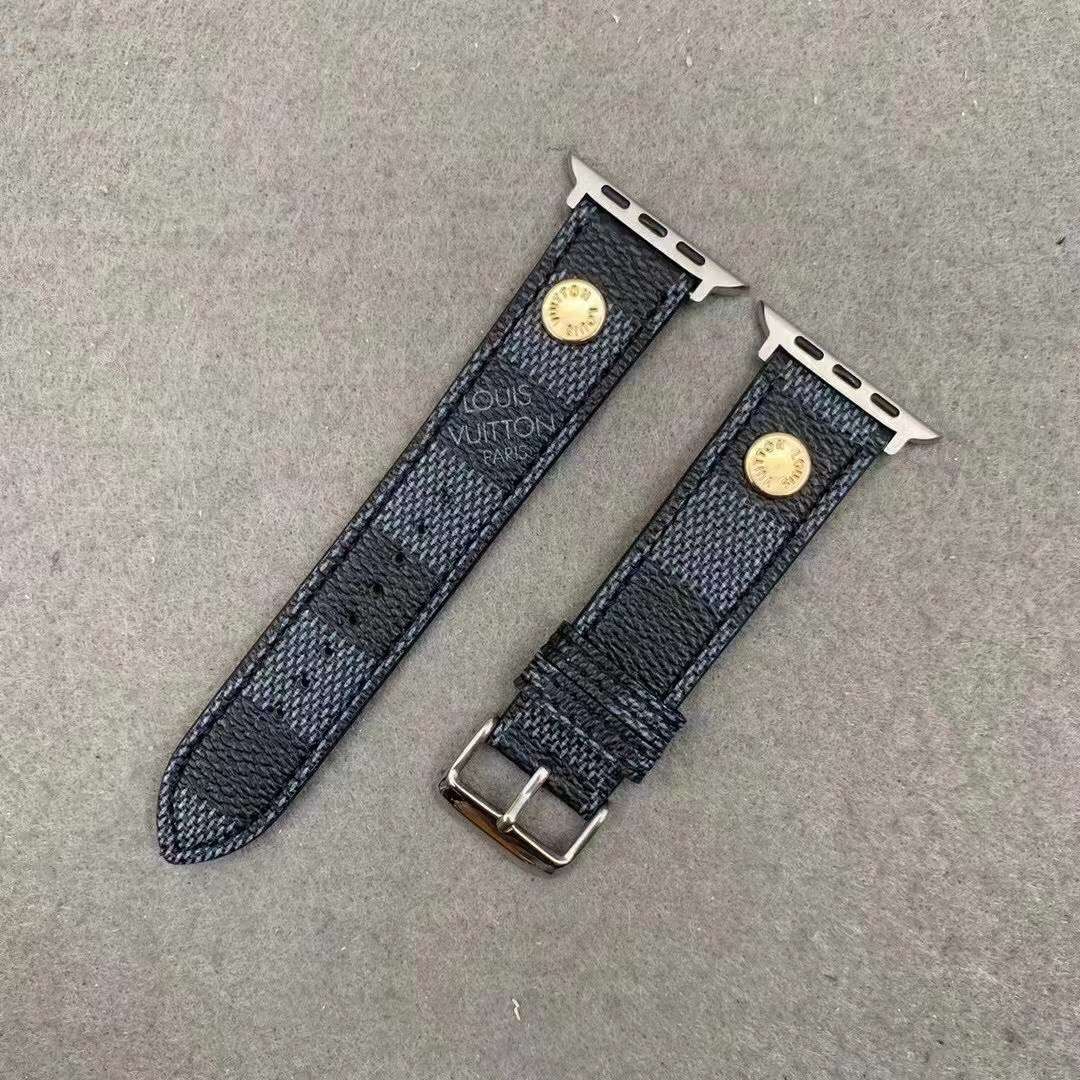 Black Checkered Luxury Apple Watch Band for 38mm-40mm-41mm