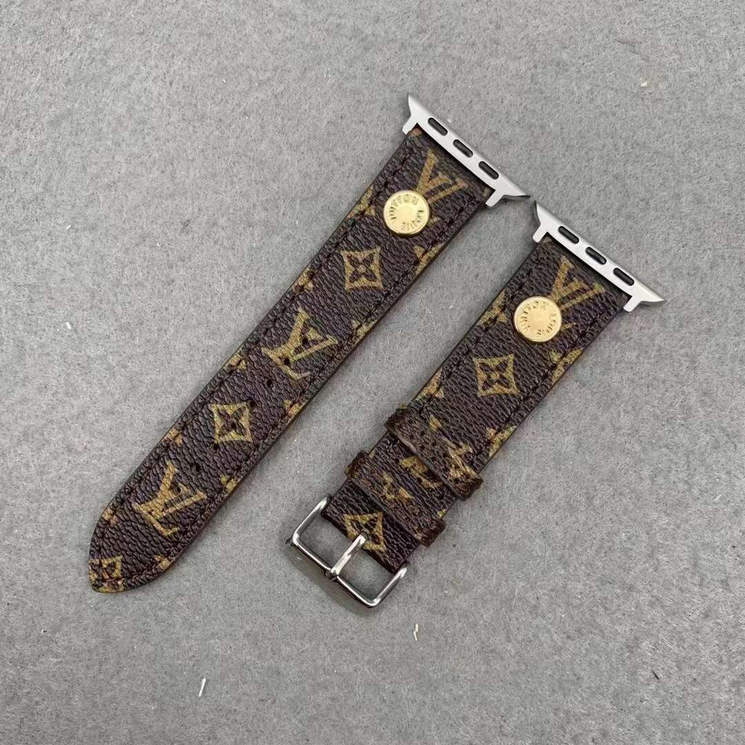 LV Watch Band Apple Series Brown Monogram for 42mm-44mm-45mm