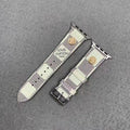 White Checkered Luxury Apple Watch Band for 38mm-40mm-41mm