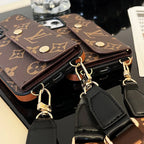 Luxury Phone Wallet Crossbody Style Lanyard For iPhone 12 – 16 Pro Max Plus Series iPhone Case for 1