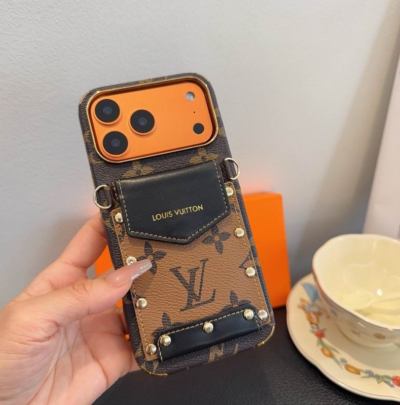Louis Vuitton Card Holder Phone Case Crossbody 12-17 / Pro / Pro Max / Plus for 13-pro
