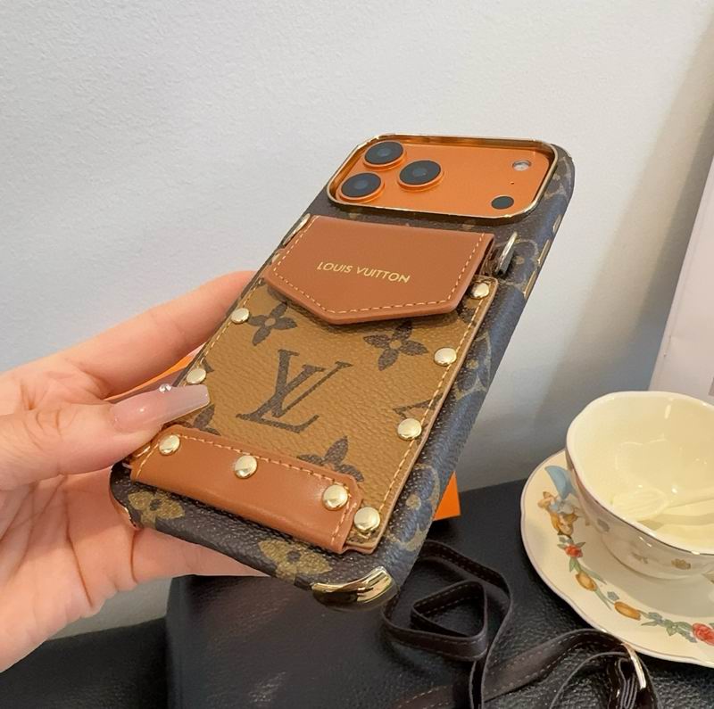Louis Vuitton Card Holder Phone Case Crossbody 12-17 / Pro / Pro Max / Plus for 13