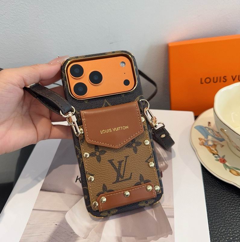 Louis Vuitton Card Holder Phone Case Crossbody 12-17 / Pro / Pro Max / Plus for 12-pro