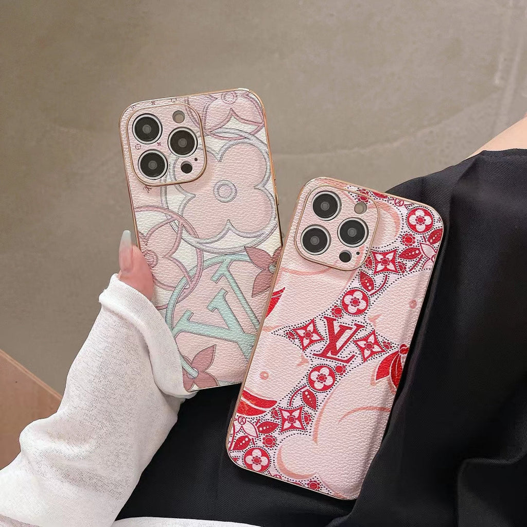 LV Phone Case For I Pro Max Quilted Leather for 12