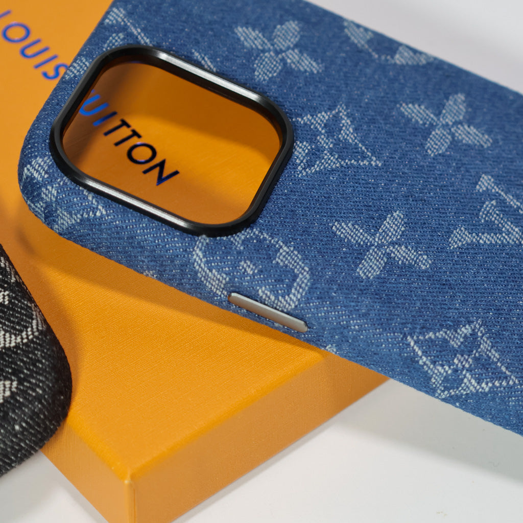 Denim Style LV Case iPhone 13-16 Pro Max for 13-pro-max