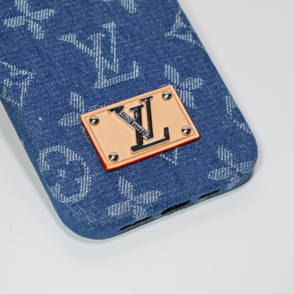 Denim Style LV Case iPhone 13-16 Pro Max for 13-pro-max