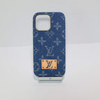 Denim Style LV Case iPhone 13-16 Pro Max for 14