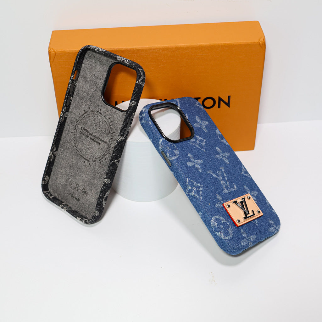 Denim Style LV Case iPhone 13-16 Pro Max for 13-pro