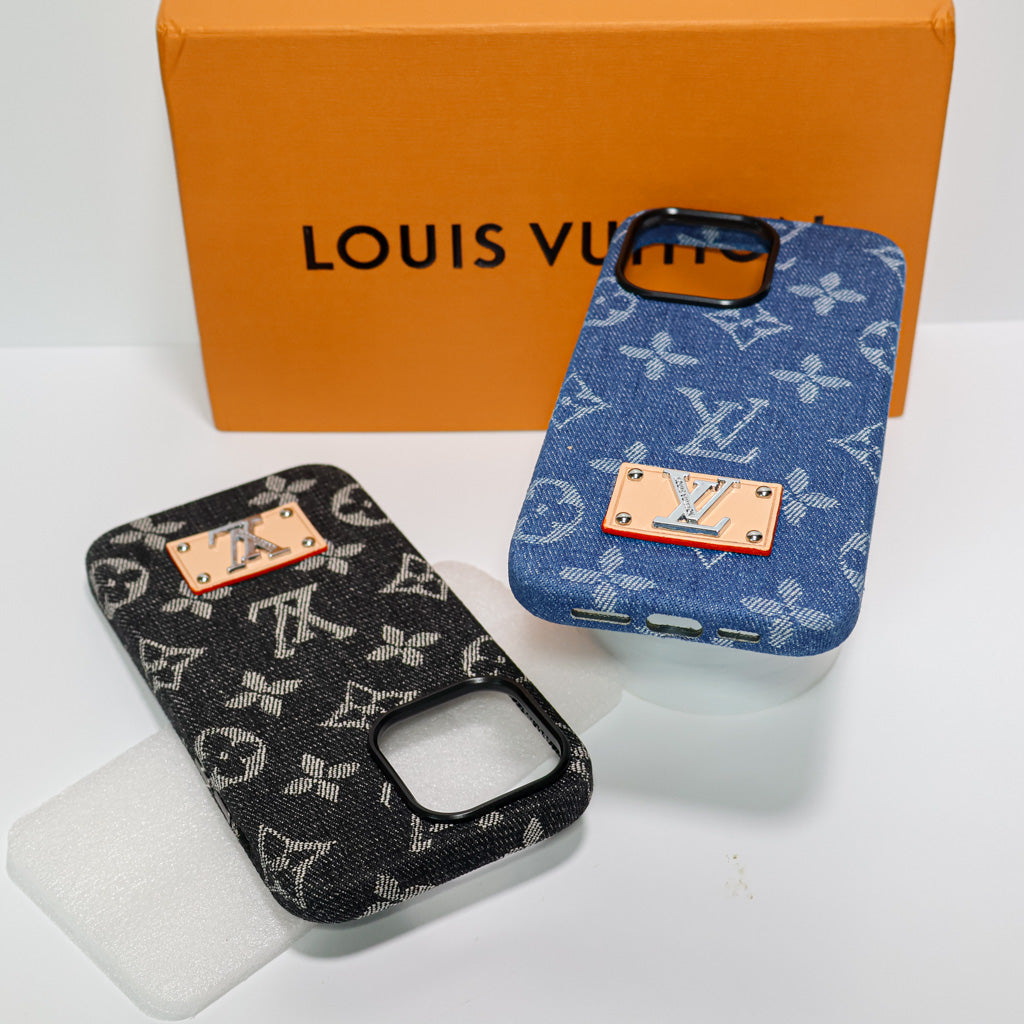 Denim Style LV Case iPhone 13-16 Pro Max for 13-pro