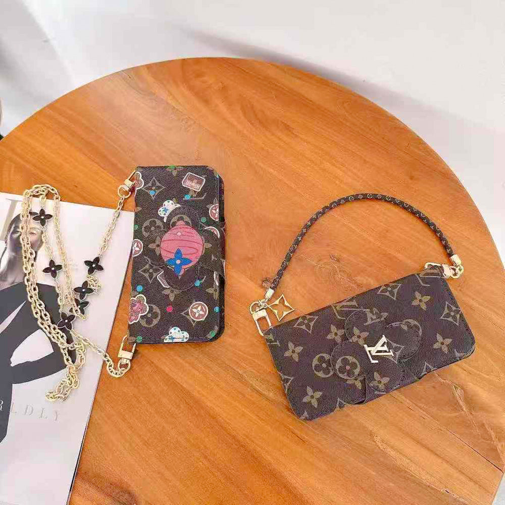 Folio LV Phone Case Card Holder iPhone 13-17 / Pro / Pro Max