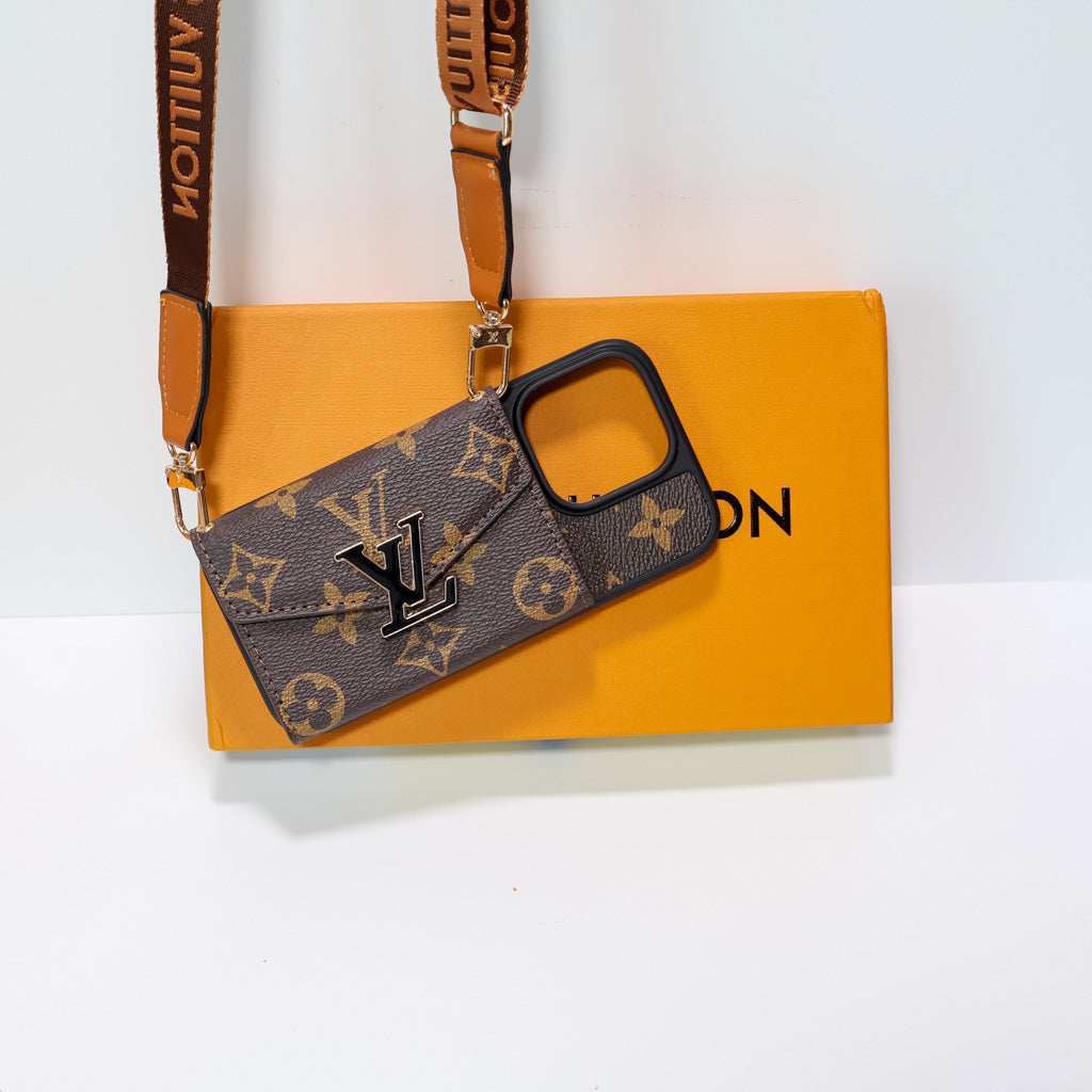 Crossbody LV Phone Case Cardholder Wallet For 12-16 Pro Max Plus for 12-pro