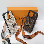 Crossbody LV Phone Case Cardholder Wallet For 12-16 Pro Max Plus