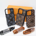 Crossbody LV Phone Case Cardholder Wallet For 12-16 Pro Max Plus