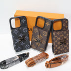 Crossbody LV Phone Case Cardholder Wallet For 12-16 Pro Max Plus