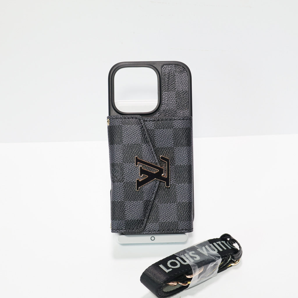 Crossbody LV Phone Case Cardholder Wallet For 12-16 Pro Max Plus for 12-pro-max