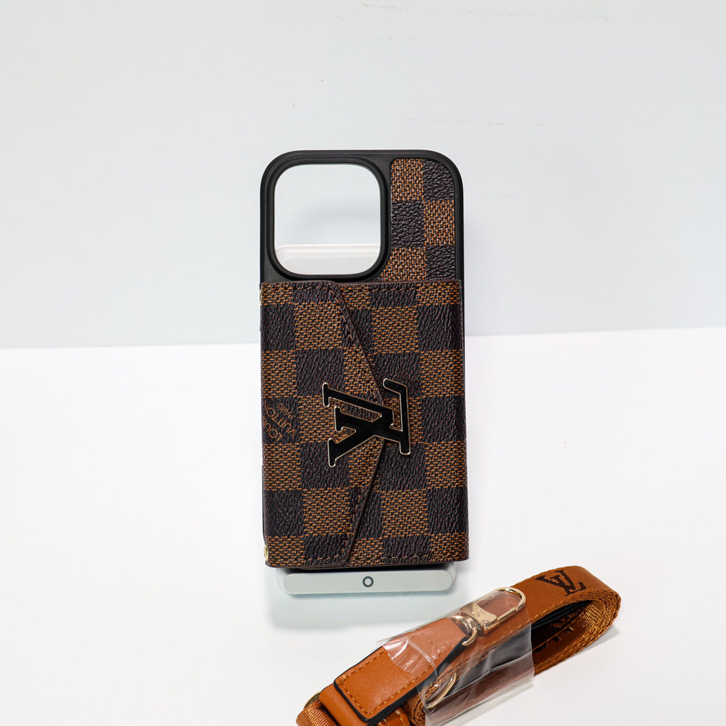 Crossbody LV Phone Case Cardholder Wallet For 12-16 Pro Max Plus for 12-pro-max
