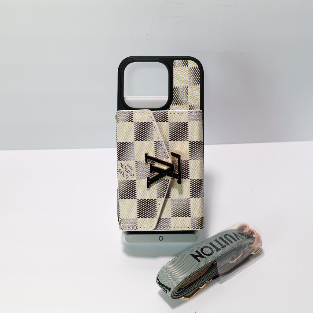 Crossbody LV Phone Case Cardholder Wallet For 12-16 Pro Max Plus for 12-pro