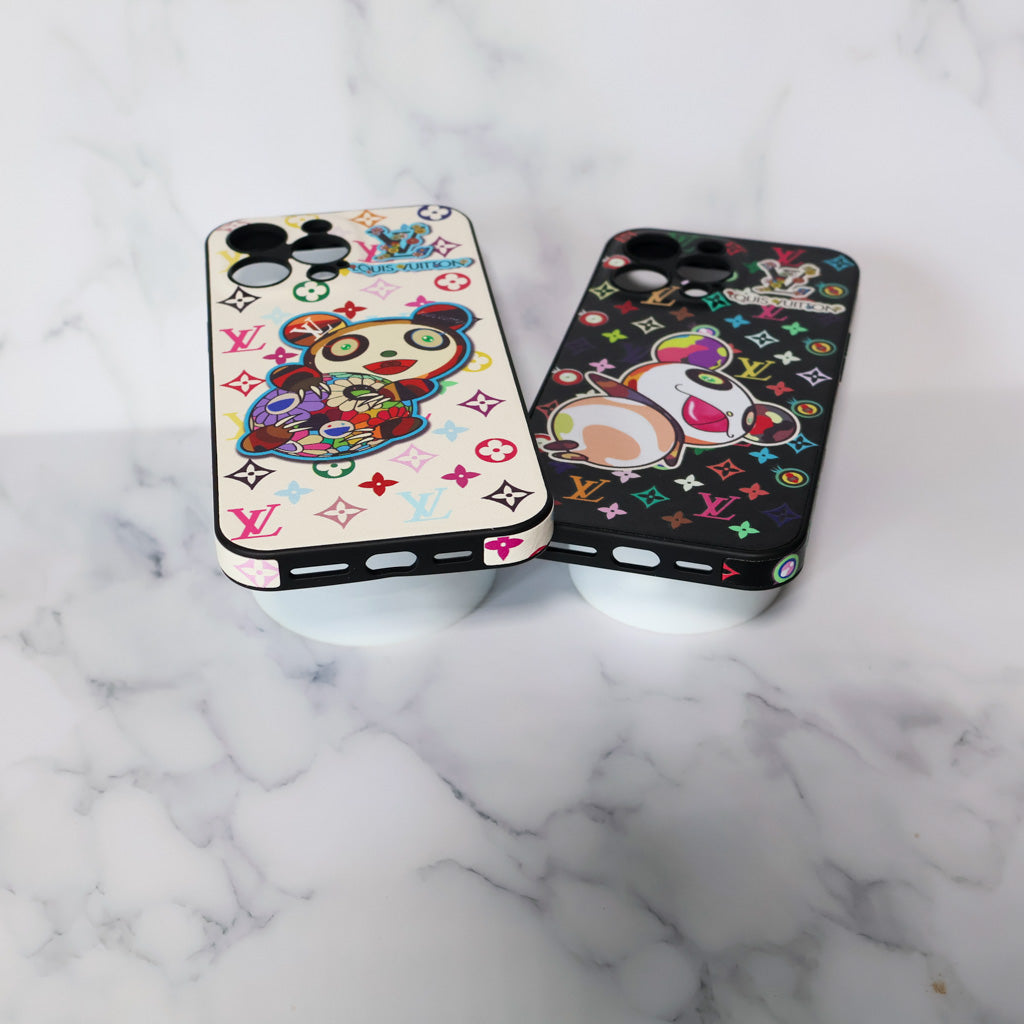 LV Rainbow iPhone Case Panda Monogram for 12-pro