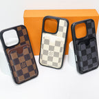 LV Leather Phone Case Card Holder For 12-16 Pro Max Plus