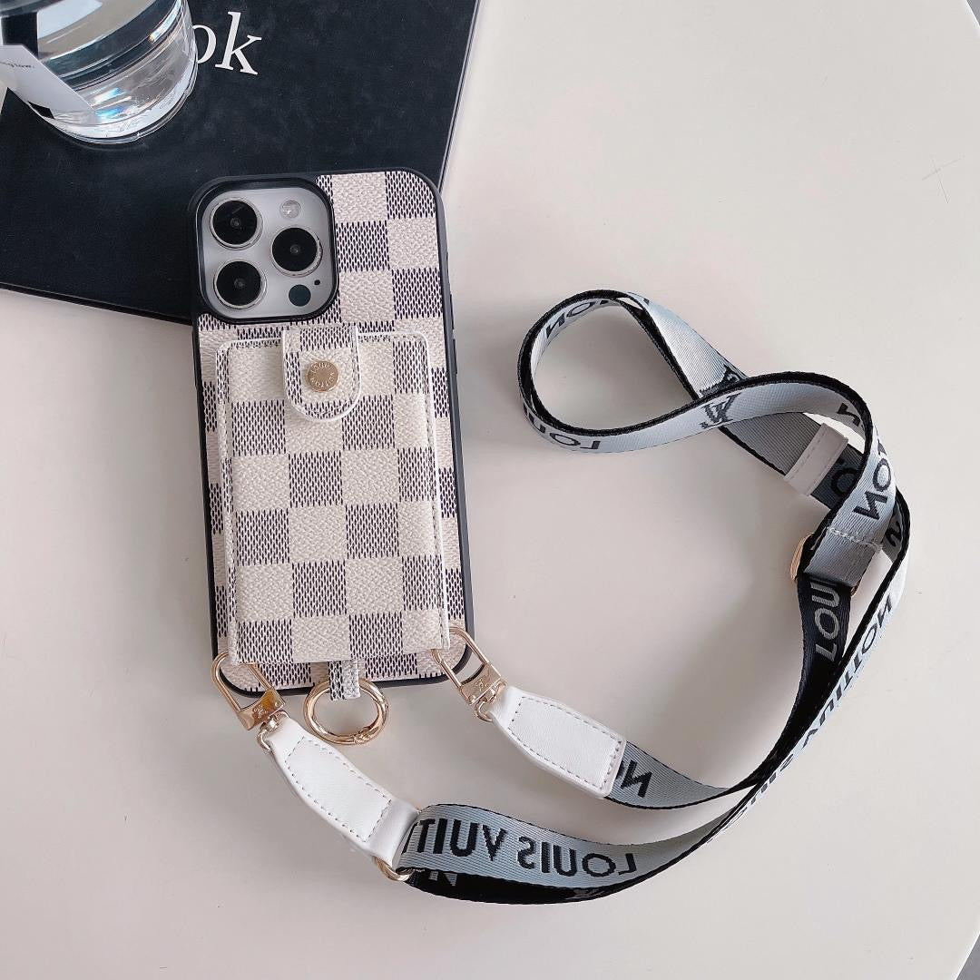 Louis Vuitton Phone Case Cards Holder Crossbody For 12 13 14 15 16 Pro Max Plus Models