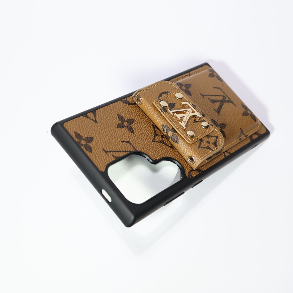 Louis Vuitton Galaxy Case Card Holder For Samsung S22 23 24 25 26 Plus Ultra Series for s24-plus