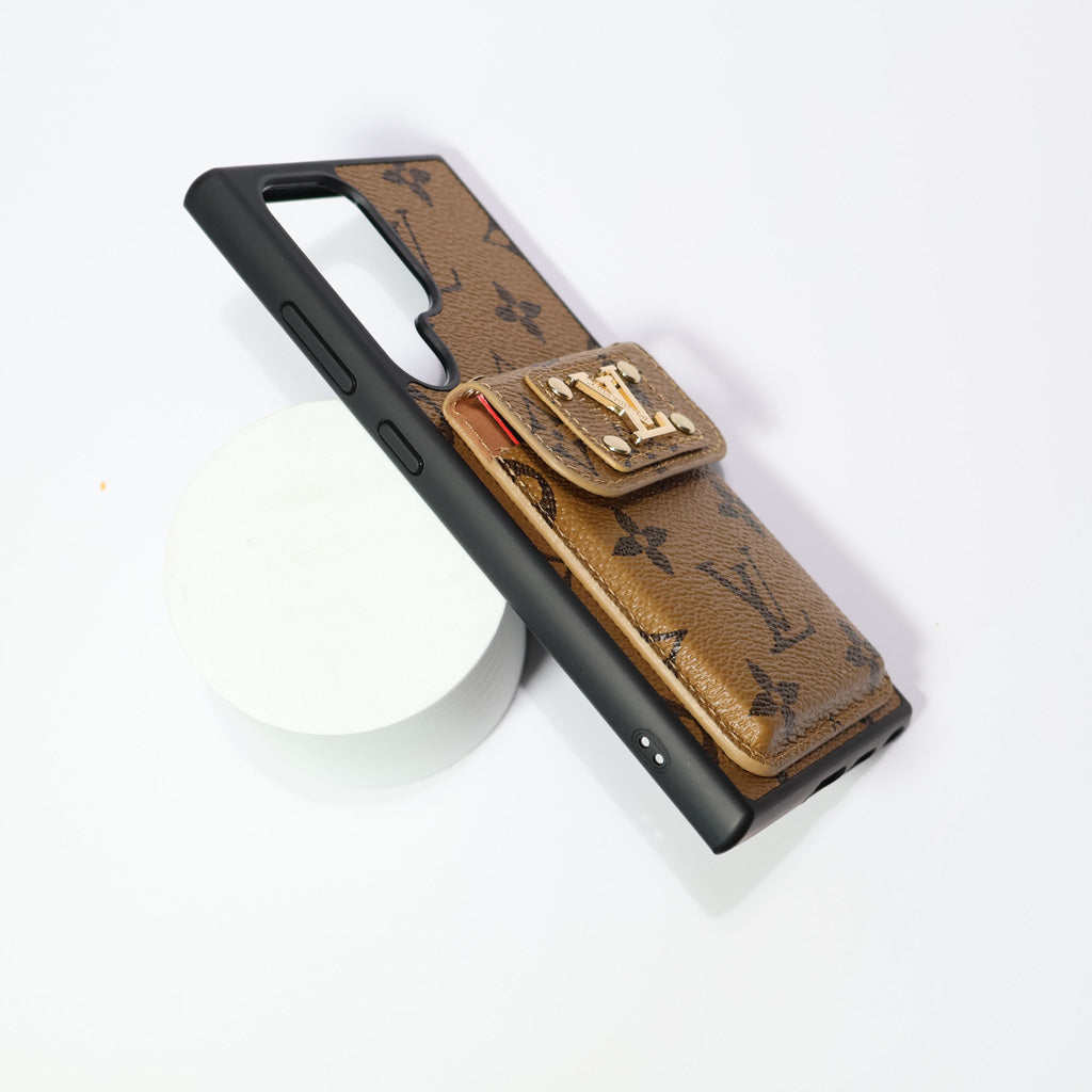 Louis Vuitton Galaxy Case Card Holder For Samsung S22 23 24 25 26 Plus Ultra Series for s23-plus