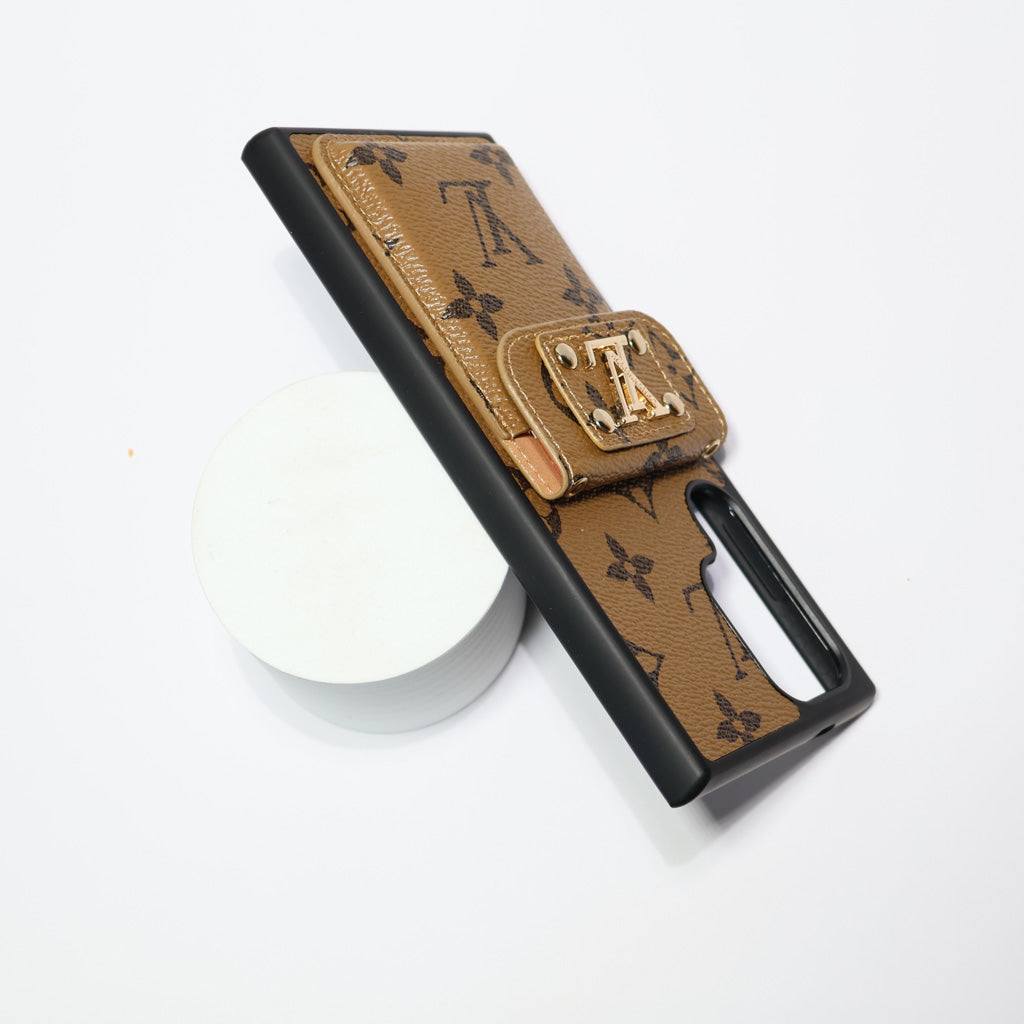 Louis Vuitton Galaxy Case Card Holder For Samsung S22 23 24 25 26 Plus Ultra Series for s23-ultra