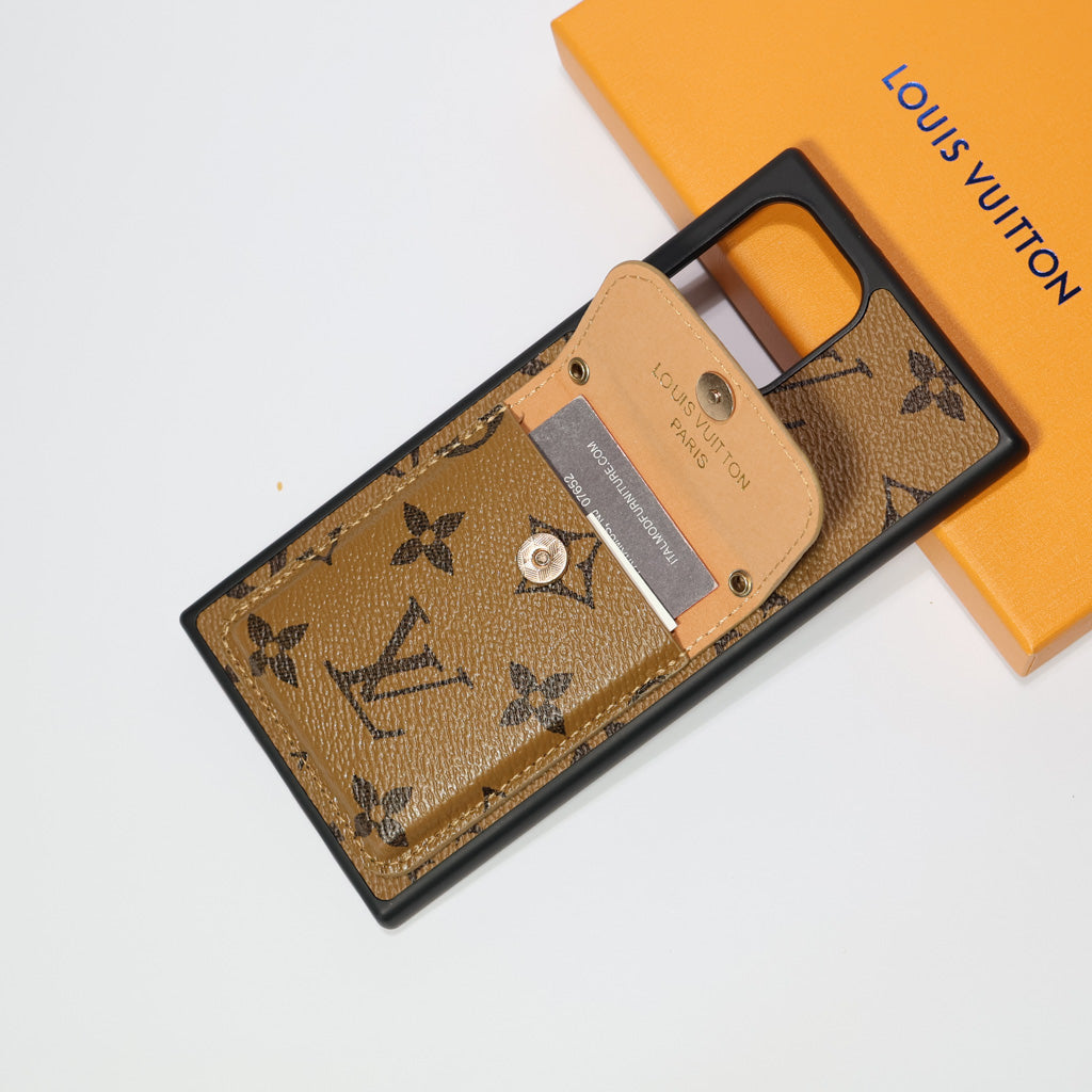 Louis Vuitton Galaxy Case Card Holder For Samsung S22 23 24 25 26 Plus Ultra Series for s23
