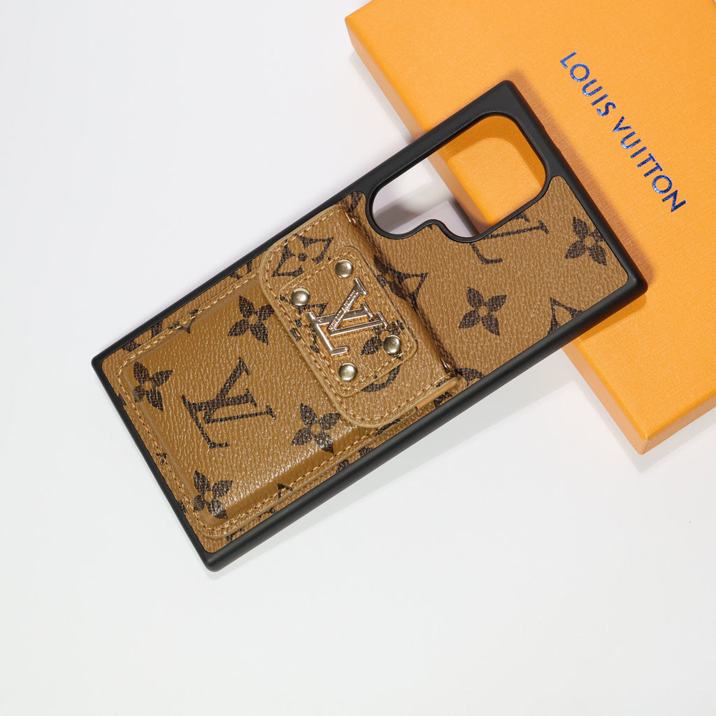 Louis Vuitton Galaxy Case Card Holder For Samsung S22 23 24 25 26 Plus Ultra Series for s22-ultra