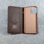 Louis Vuitton Phone Case Wallet For I Pro Max Plus Brown Monogram for 13-pro