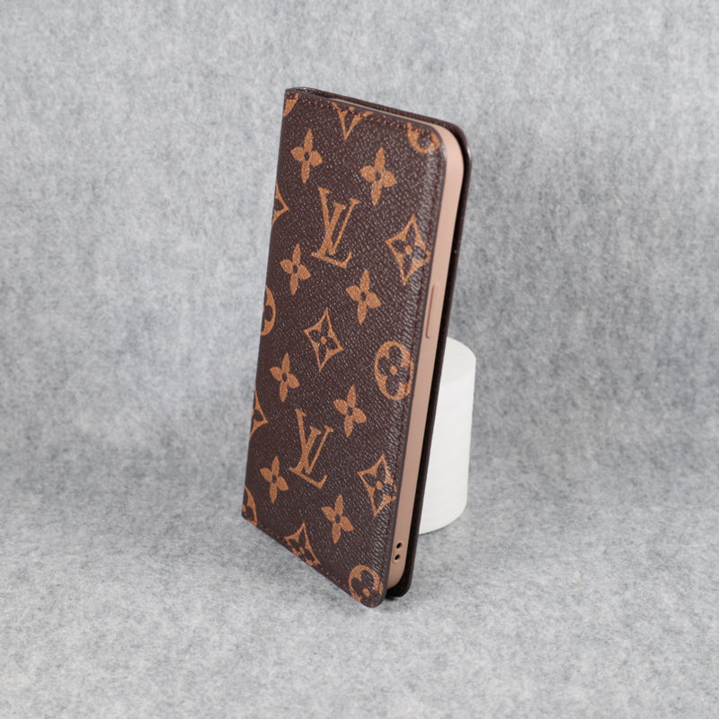 Louis Vuitton Phone Case Wallet For I Pro Max Plus Brown Monogram for 12-pro-max