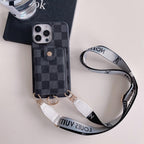 Louis Vuitton Phone Case Cards Holder Crossbody For 12 13 14 15 16 Pro Max Plus Models