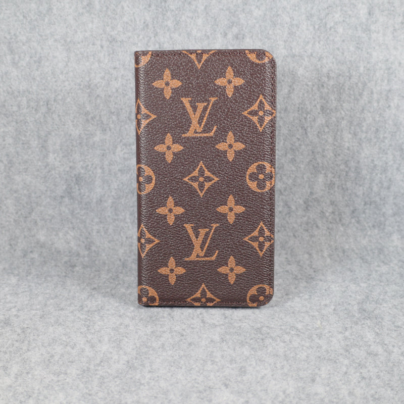 Louis Vuitton Phone Case Wallet For I Pro Max Plus Brown Monogram for 12